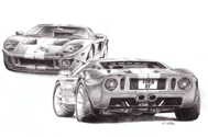 Zeichnung Ford GT40